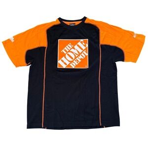 Wicked Quick Home Depot Performance T-Shirt Mens Large Black Orange Racing Logo